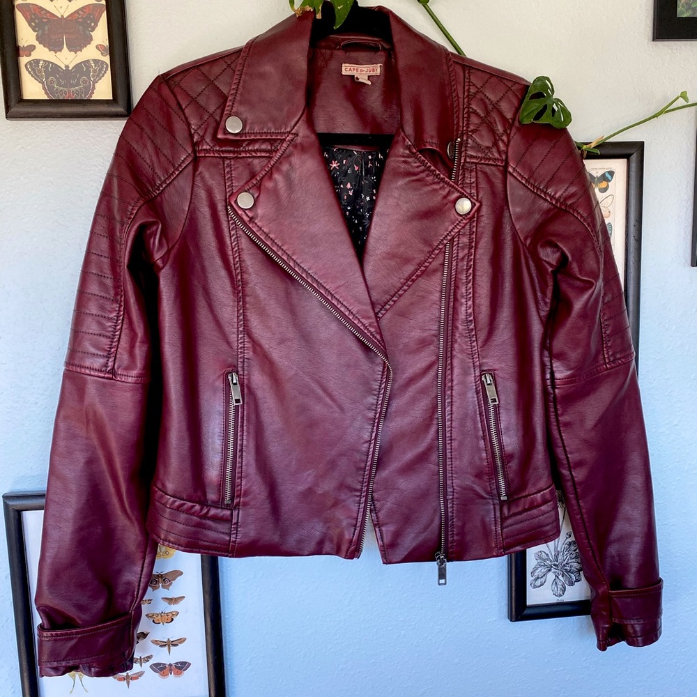 Burgundy Leather Jacket